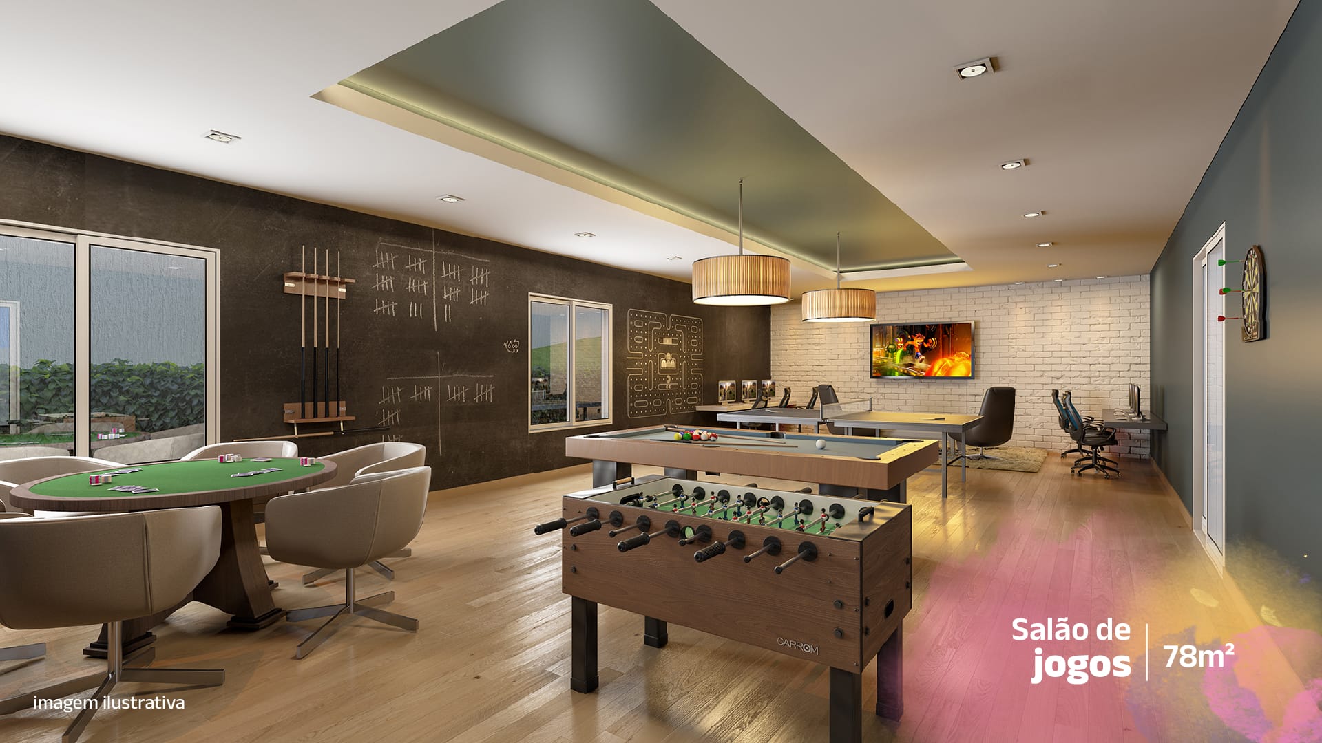 salão de jogos